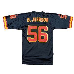 Reebok NFL Kansas City Chiefs D. Johnson 56 On Field Jersey Black S